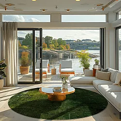 Rundt tæppe - Estrada (grøn)