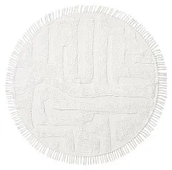 Runde tæpper - Fallon Natural Cotton Shaggy (offwhite)