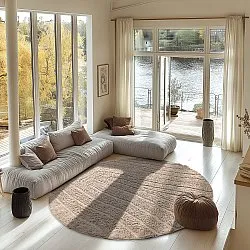 Runde tæpper - Farley Natural Cotton Shaggy (beige)