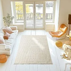 Ryatæpper - Farley Natural Cotton Shaggy (off-white)