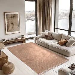 Ryatæpper - Farley Natural Cotton Shaggy (lyserød)