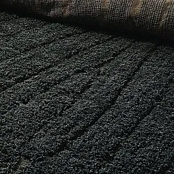 Ryatæpper - Farley Natural Cotton Shaggy (sort)