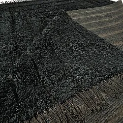 Ryatæpper - Farley Natural Cotton Shaggy (sort)