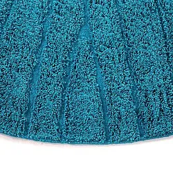 Runde tæpper - Farley Natural Cotton Shaggy (turkis)