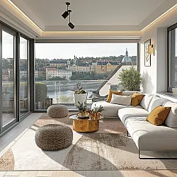 Wilton-tæppe - Fia (lyserød/multi)