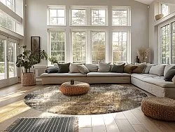 Rundt tæppe - Florent (brun)