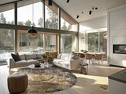 Rundt tæppe - Florent (brun)