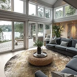 Rundt tæppe - Florent (brun)