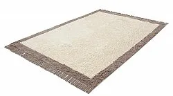 Ryatæpper - Galliano Natural Cotton Shaggy (offwhite/brun)