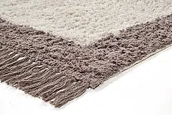 Ryatæpper - Galliano Natural Cotton Shaggy (offwhite/brun)