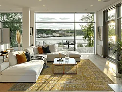 Wilton-tæppe - Gombalia (gul)