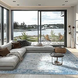 Wilton-tæppe - Gombalia (lyseblå)