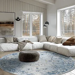 Runde tæpper - Gombalia (lyseblå)