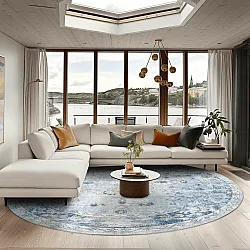 Runde tæpper - Gombalia (lyseblå)