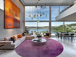 Rundt tæppe - Guillos (lilla)