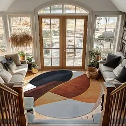 Runde tæpper - Hazel (orange/multi)