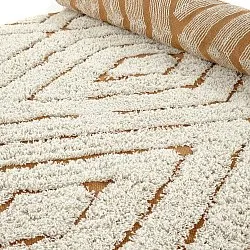 Ryatæpper - Holwell Natural Cotton Shaggy (off white/brun)