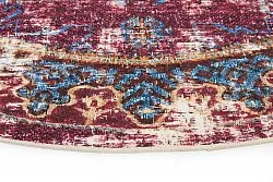 Rundt tæppe - Idri (bordeaux/multi)