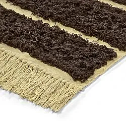 Ryatæpper - Ikara Natural Cotton Shaggy (brun)