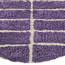 Rundt tæppe - Ikara Natural Cotton Shaggy (lilla)