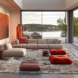 Wilton-tæppe - Javis (rød/multi)