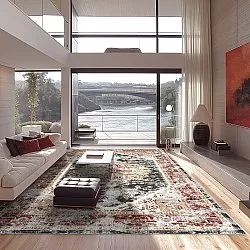 Wilton-tæppe - Javis (rød/multi)