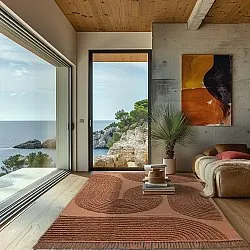 Ryatæpper - Jovie Natural Cotton Shaggy (terracotta)