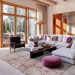 Wilton-tæppe - Jufrah (lyserød)