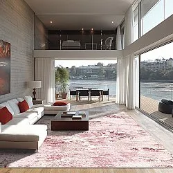 Wilton-tæppe - Jufrah (lyserød)