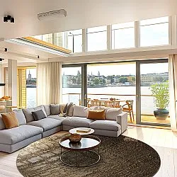 Rundt tæppe - Junes (guld)