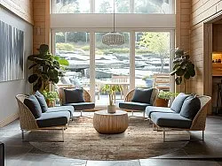 Rundt tæppe - Kebira (beige)