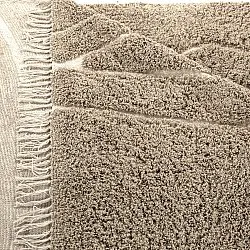 Ryatæpper - Kindon Natural Cotton Shaggy (beige/hvid)