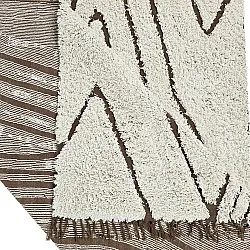 Ryatæpper - Kindon Natural Cotton Shaggy (off white/brun)