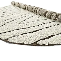 Runde tæpper - Kindon Natural Cotton Shaggy (off white/brun)