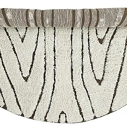 Runde tæpper - Kindon Natural Cotton Shaggy (off white/brun)