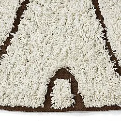 Runde tæpper - Kindon Natural Cotton Shaggy (off white/brun)