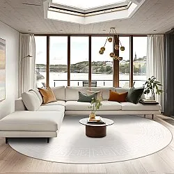 Rundt tæppe - Kuba (beige)