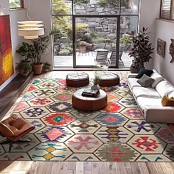 Wilton-tæppe - Kulu (multi)