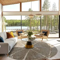 Rundt tæppe - Lagos (beige)