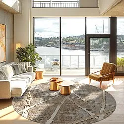 Rundt tæppe - Lagos (beige)