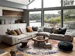 Rundt tæppe - Lamta (multi)