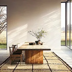 Ryatæpper - Lana Natural Cotton Shaggy (beige/brun)