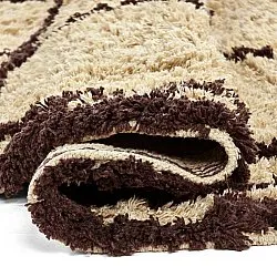 Rundt tæppe - Lana Natural Cotton Shaggy (beige/brun)