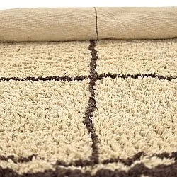 Rundt tæppe - Lana Natural Cotton Shaggy (beige/brun)