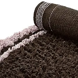 Rundt tæppe - Lana Natural Cotton Shaggy (brun)