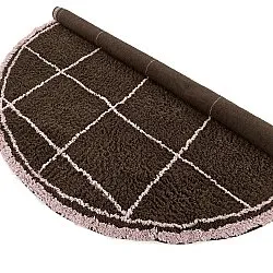 Rundt tæppe - Lana Natural Cotton Shaggy (brun)