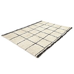 Ryatæpper - Lana Natural Cotton Shaggy (creme/mørkegrå)