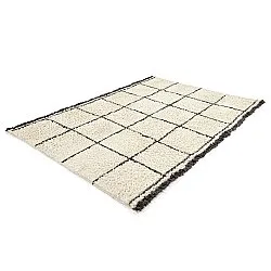 Ryatæpper - Lana Natural Cotton Shaggy (creme/mørkegrå)