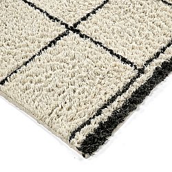 Ryatæpper - Lana Natural Cotton Shaggy (creme/mørkegrå)