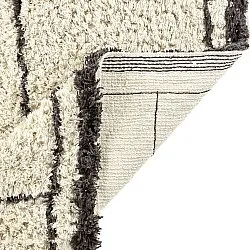 Ryatæpper - Lana Natural Cotton Shaggy (creme/mørkegrå)